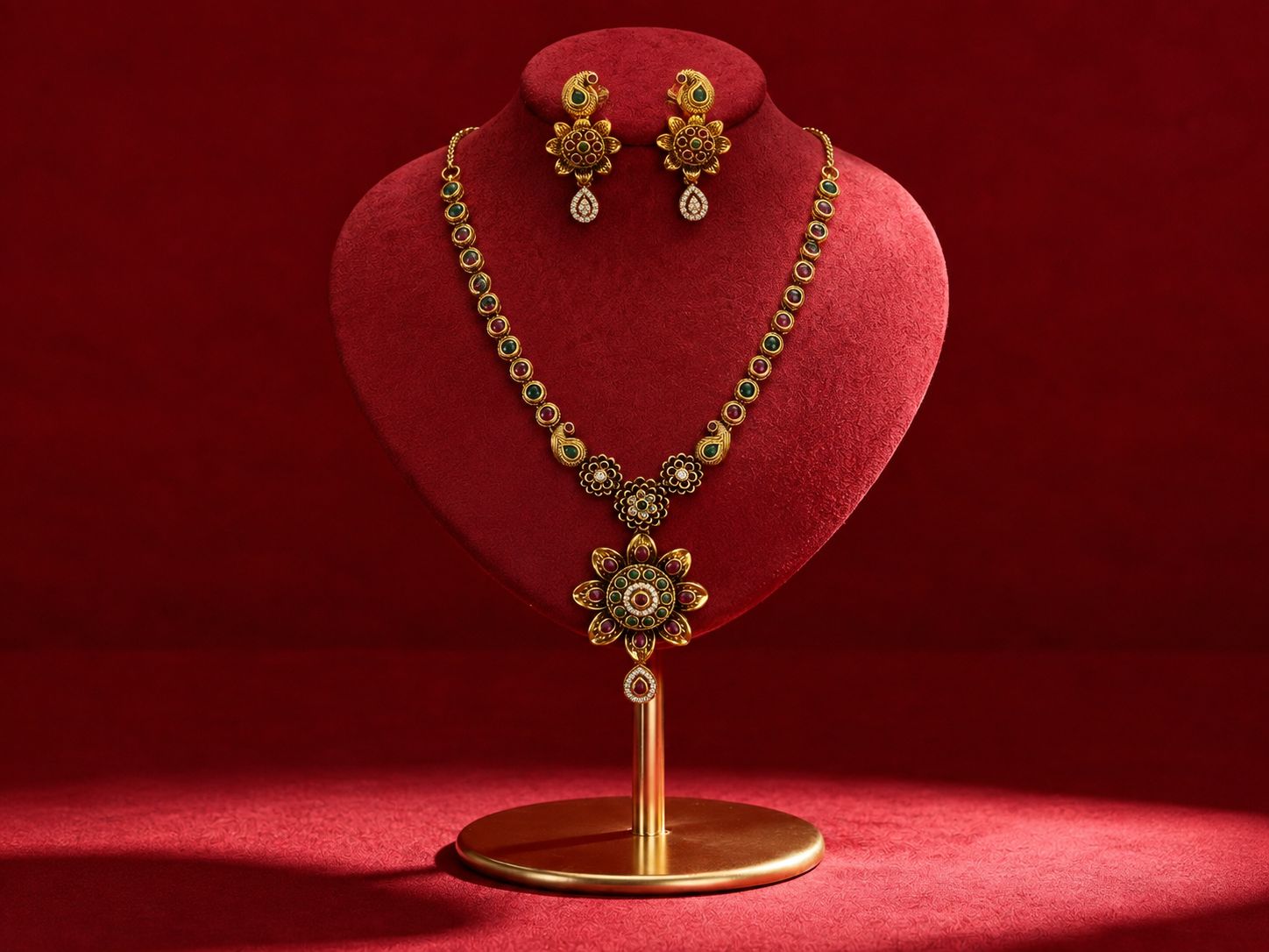 Ruby & Green Floral Heritage