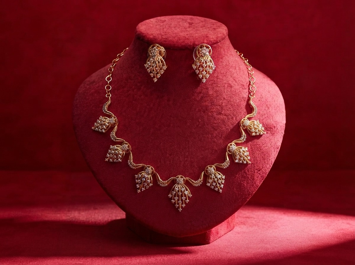Gold-Tone Floral Necklace Set