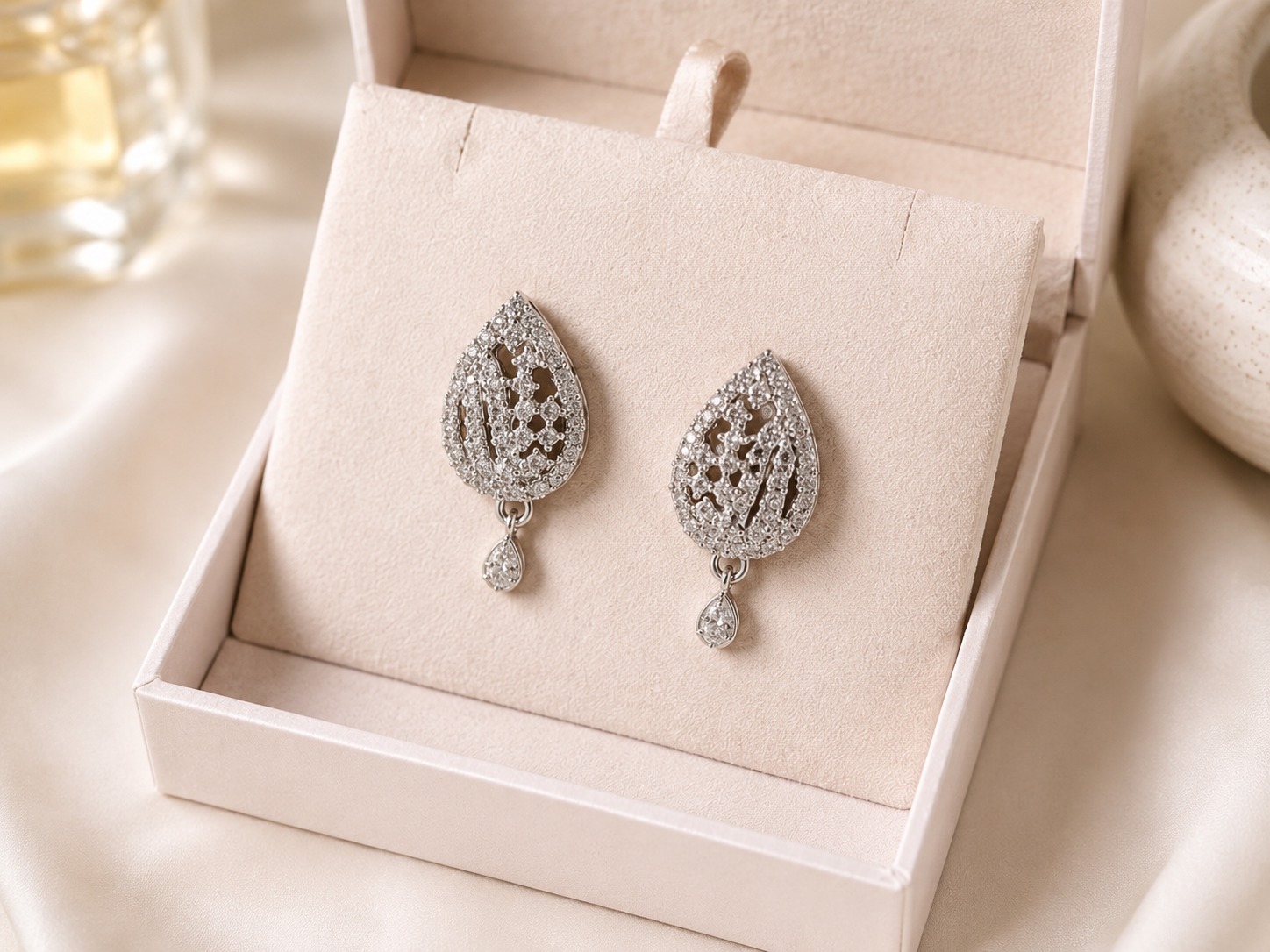 Crystal Teardrop Drop Earrings
