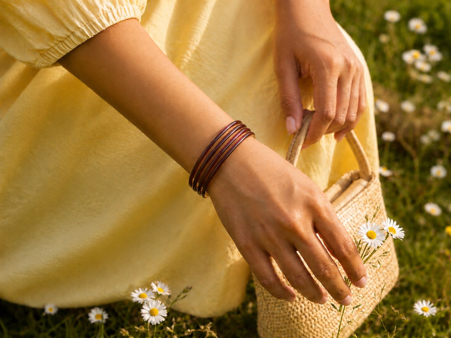 Maroon Glass-Look Plain Bangles