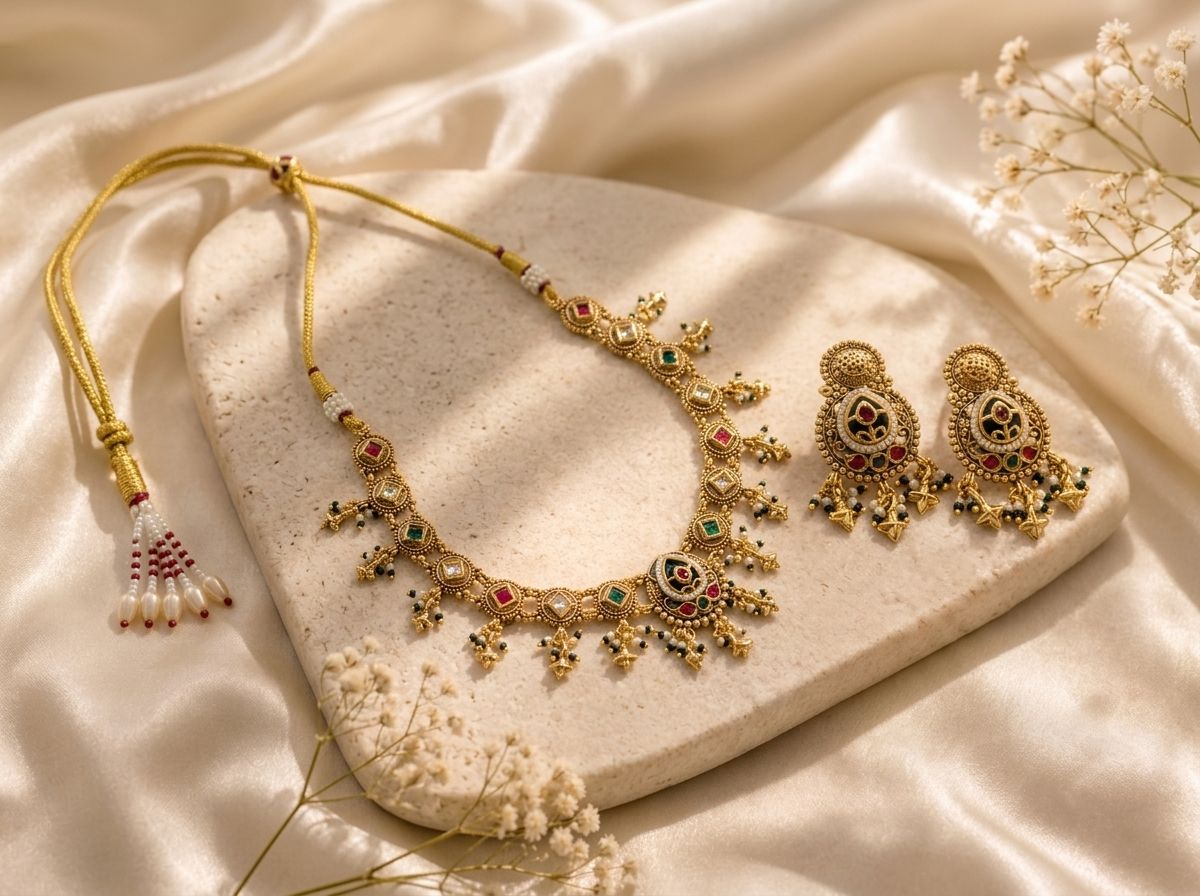 Multicolor Stone Necklace Set